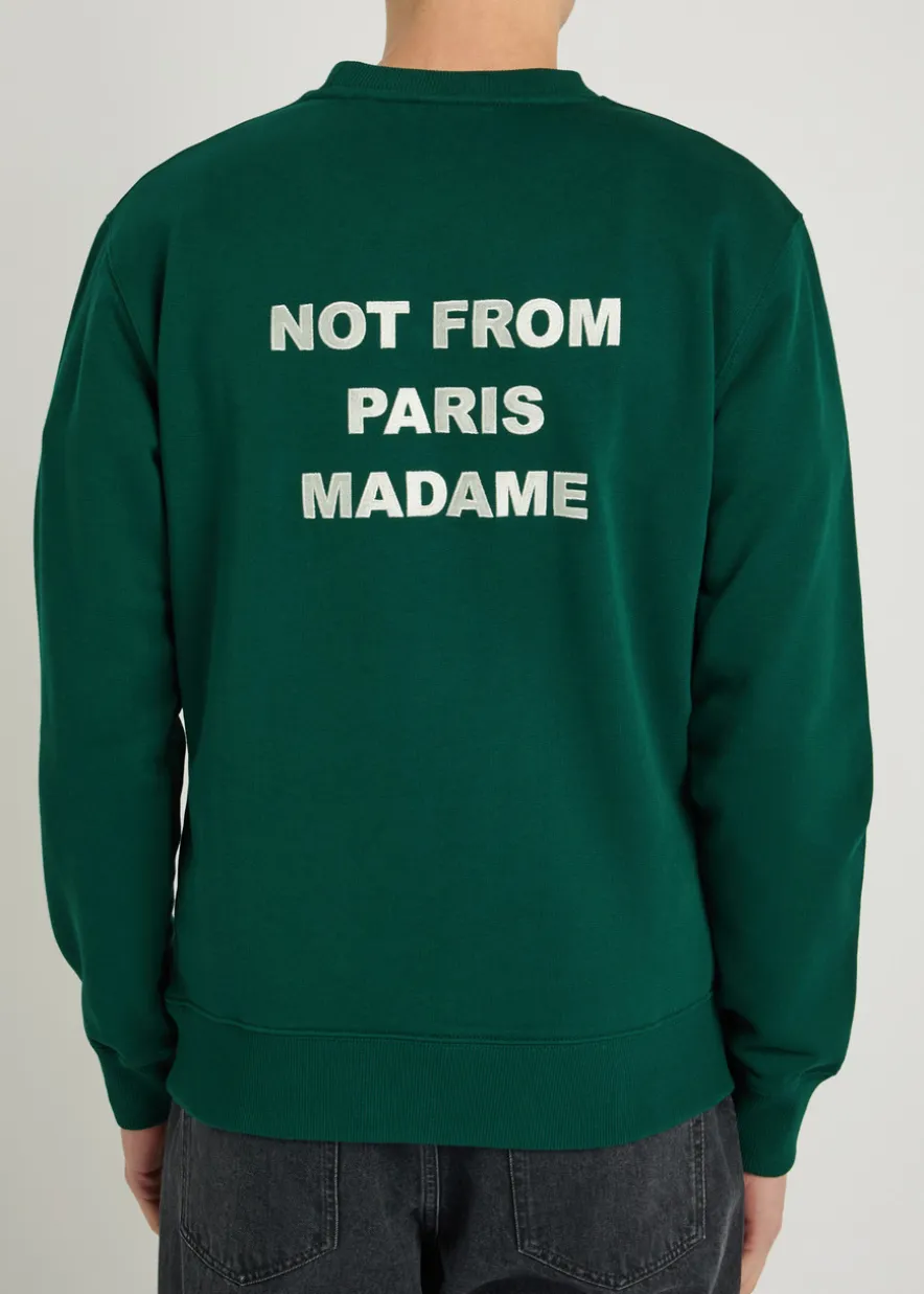 Le Sweatshirt Slogan embroidered cotton sweatshirt