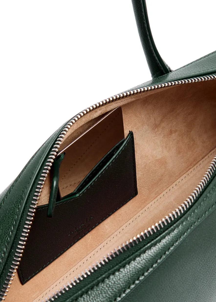 Le Teckel medium grained leather shoulder bag