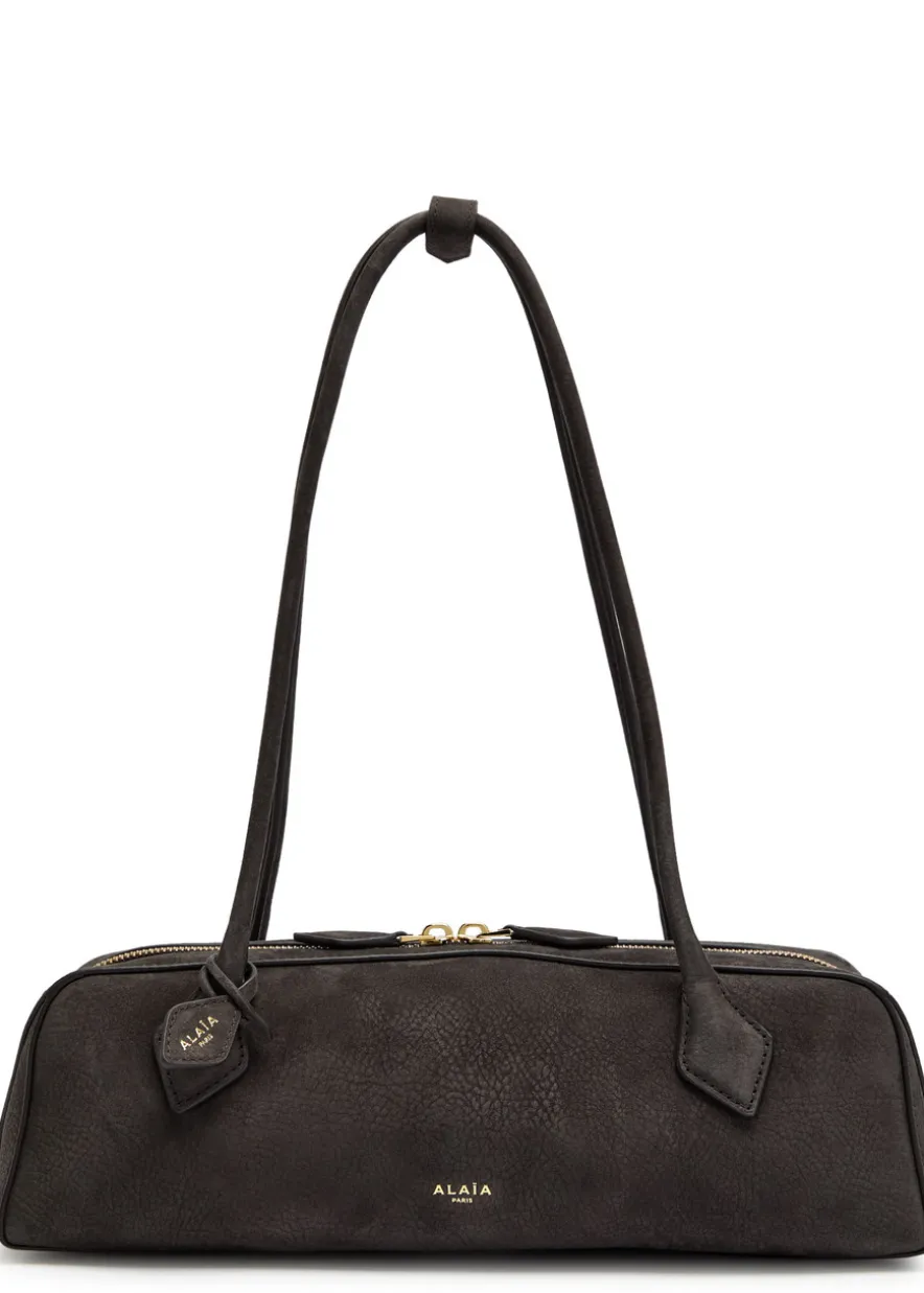 Le Teckel medium suede shoulder bag