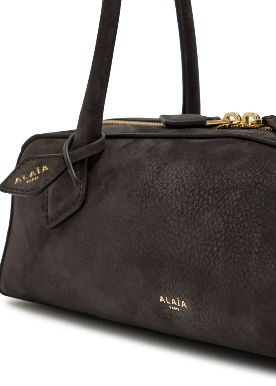 Le Teckel medium suede shoulder bag