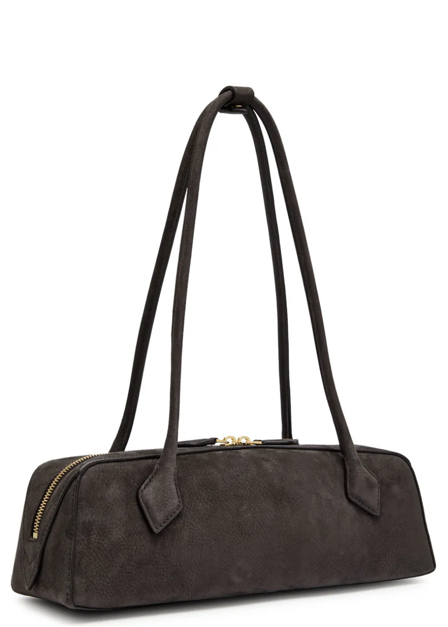 Le Teckel medium suede shoulder bag