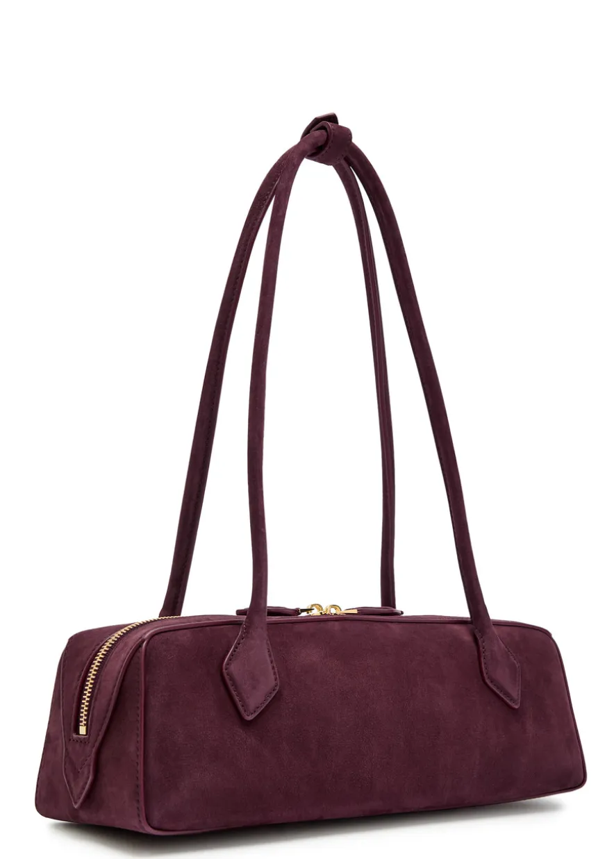 Le Teckel medium suede shoulder bag