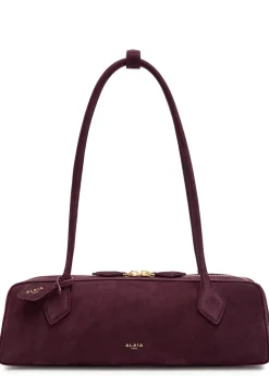 Le Teckel medium suede shoulder bag