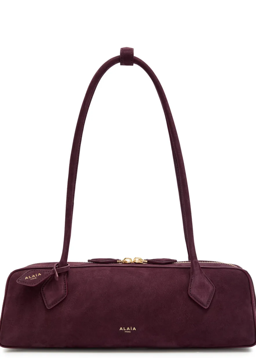 Le Teckel medium suede shoulder bag