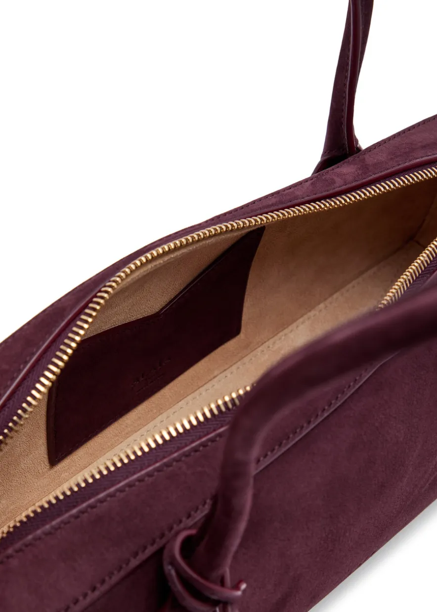 Le Teckel medium suede shoulder bag