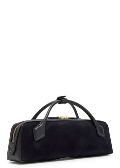 Le Teckel suede clutch