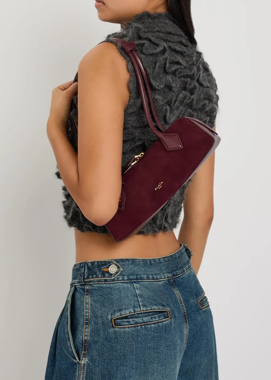 Le Teckle small leather and suede shoulder bag