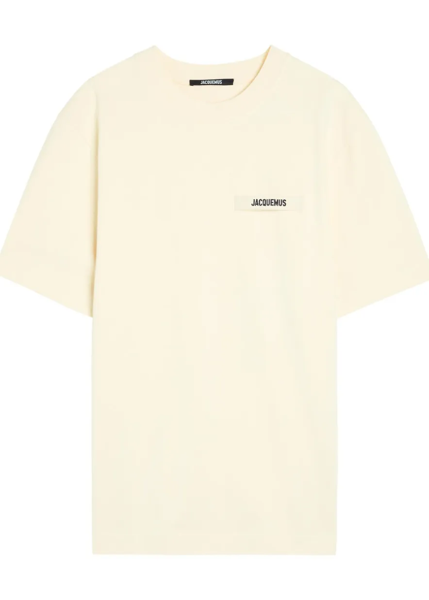 Le T-shirt logo-embroidered cotton T-shirt
