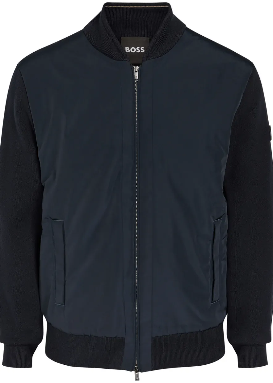 Levaio quilted cotton and shell bomber jacket