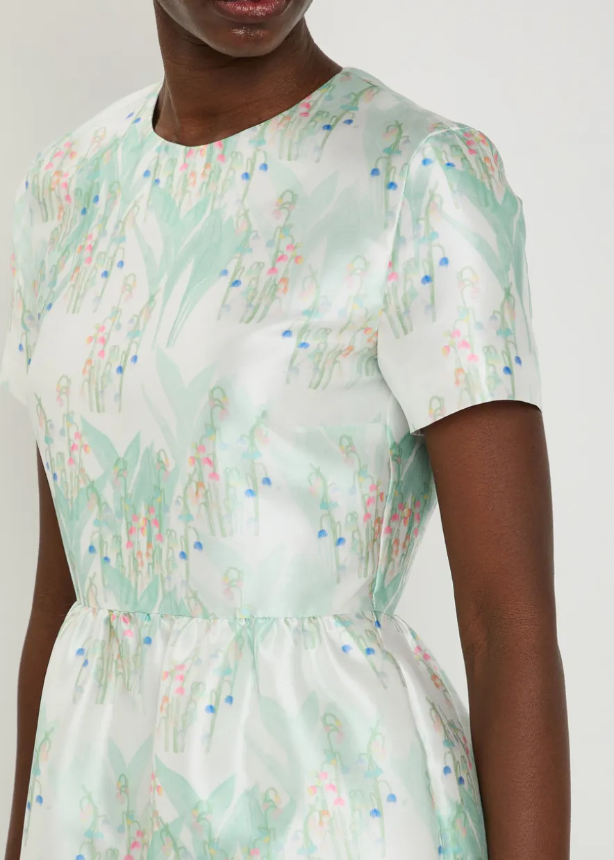 Lexi printed satin maxi dress