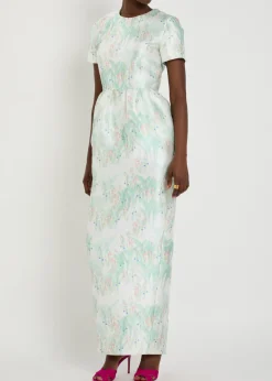 Lexi printed satin maxi dress