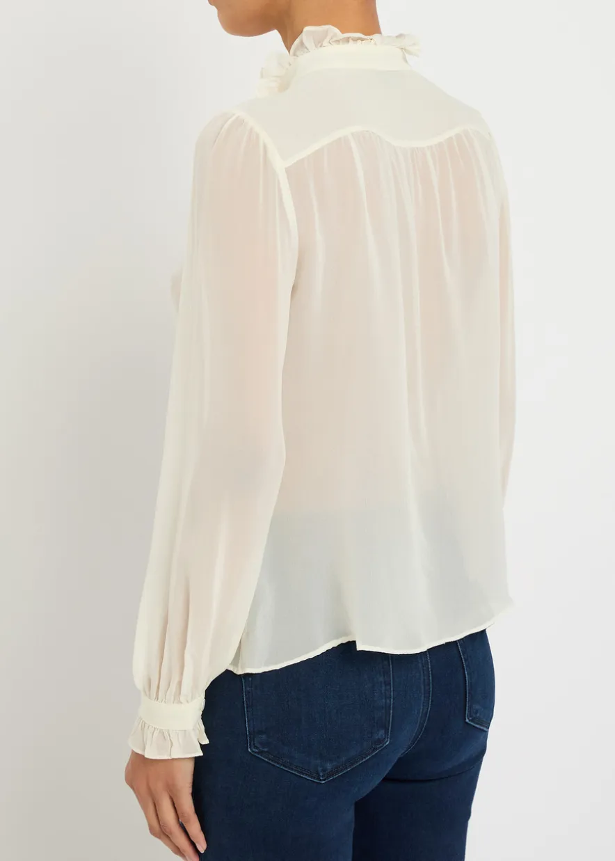 Leya ruffled silk-georgette blouse