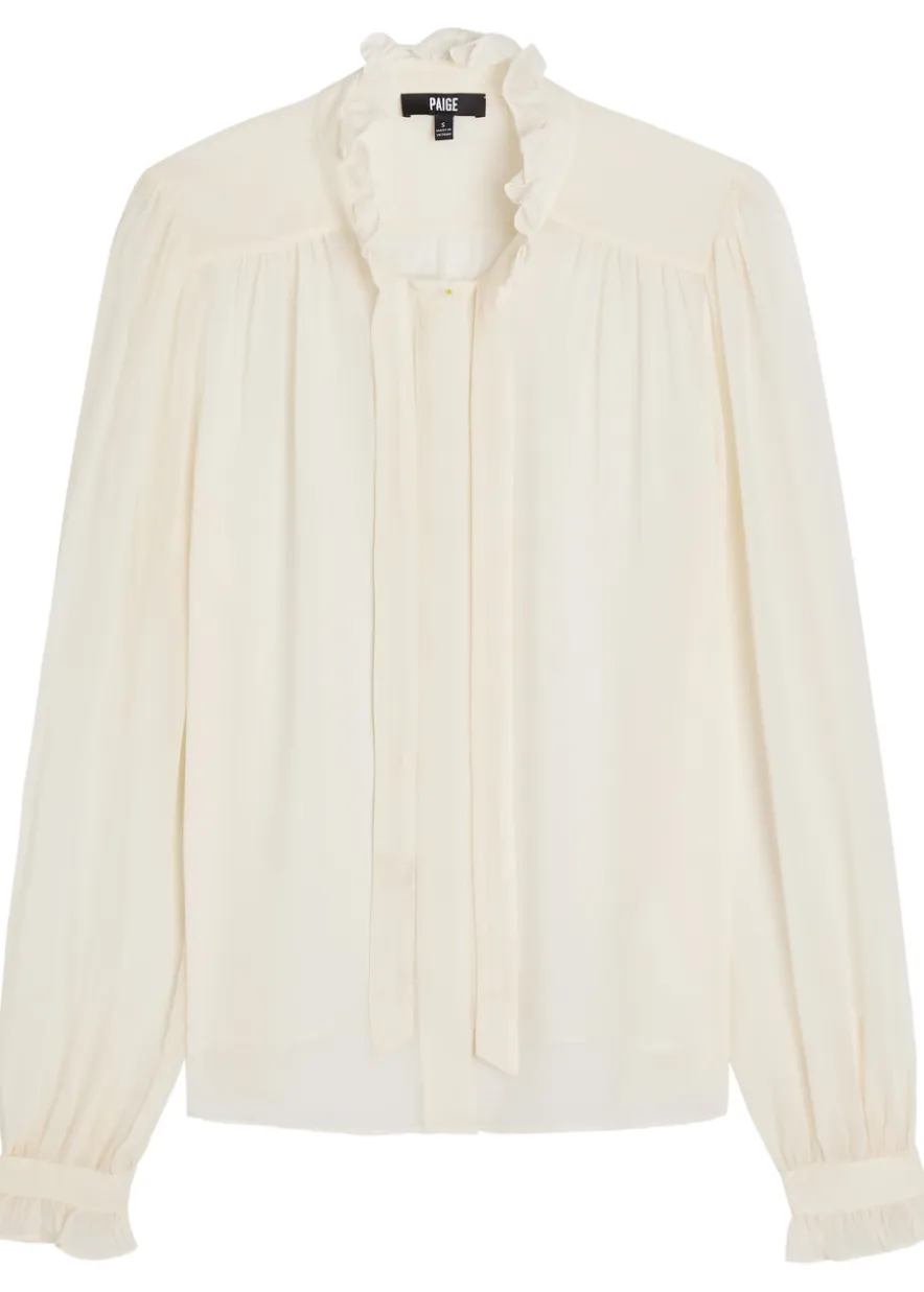 Leya ruffled silk-georgette blouse
