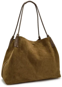Libra large leather and suede tote