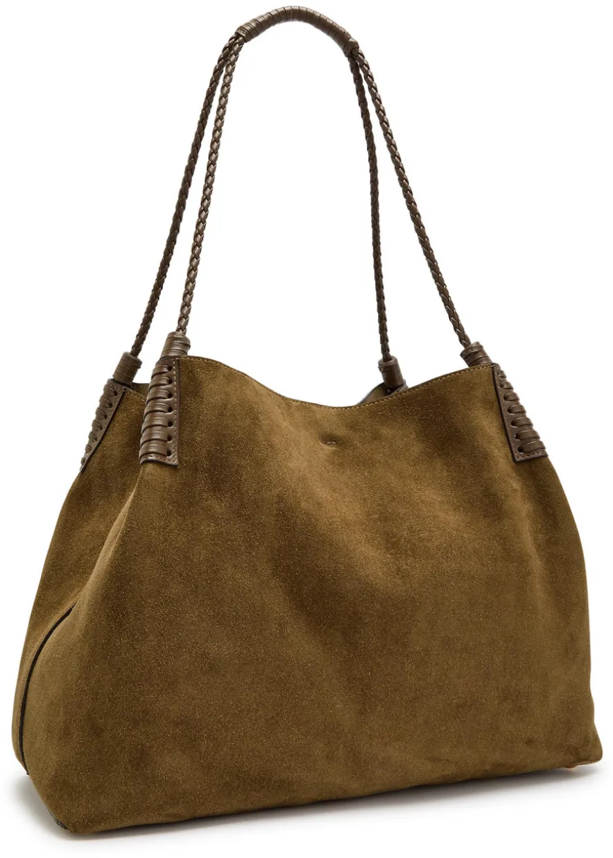 Libra large leather and suede tote