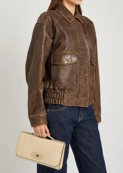 Lily vesta nappa leather clutch