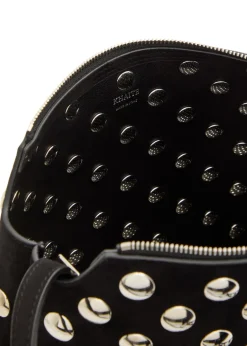 Lina medium studded suede cross-body bag