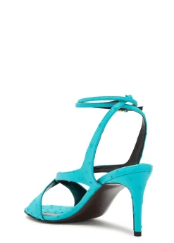 Liria 75 cross-over ostrich leather sandals