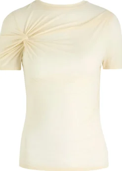 Lissa twisted stretch-jersey T-shirt