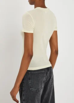 Lissa twisted stretch-jersey T-shirt