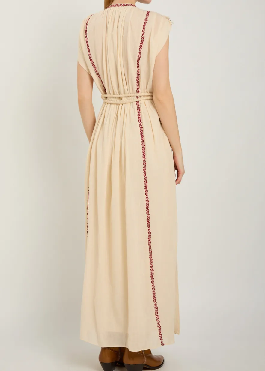 Liviane embroidered cotton maxi dress