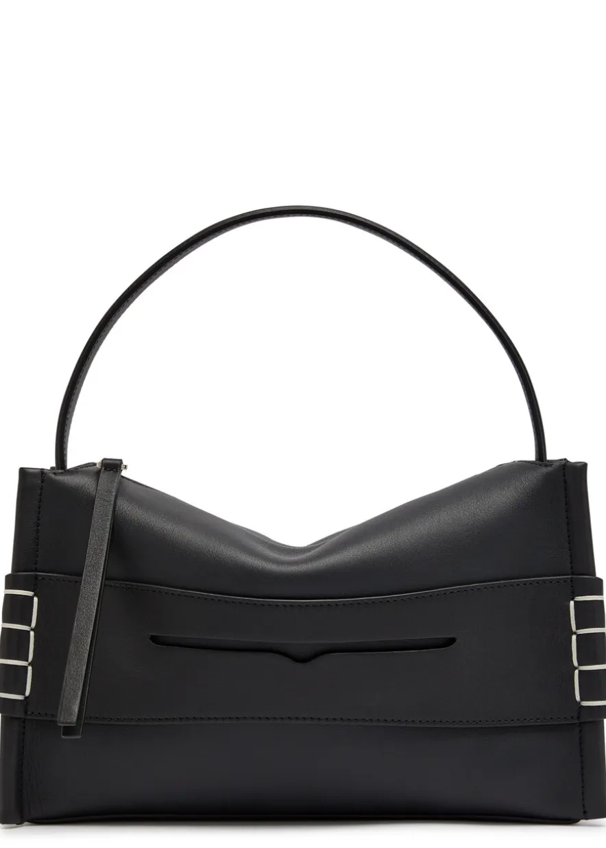 Loafer leather shoulder bag