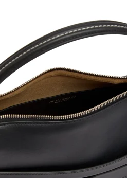 Loafer leather shoulder bag