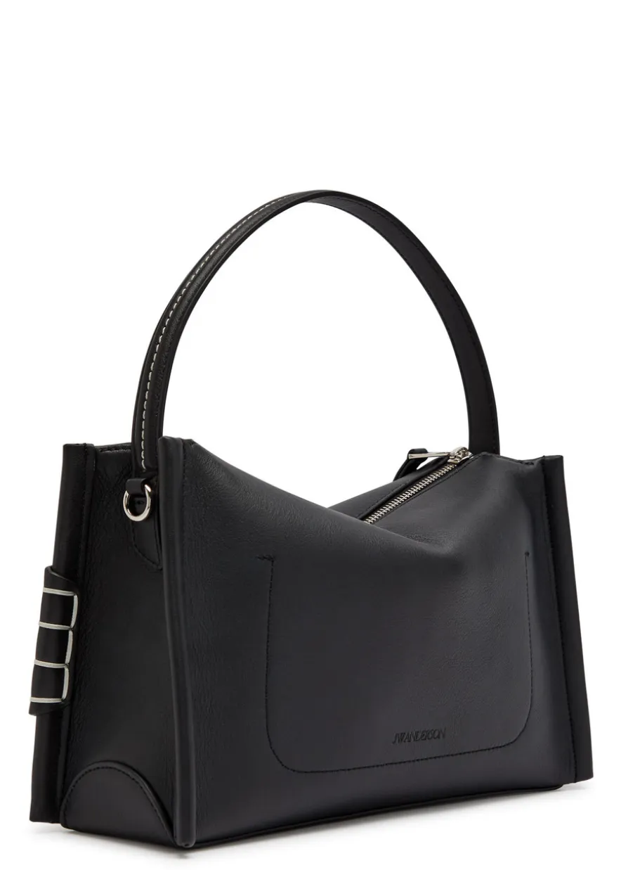 Loafer leather shoulder bag