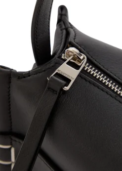 Loafer leather shoulder bag