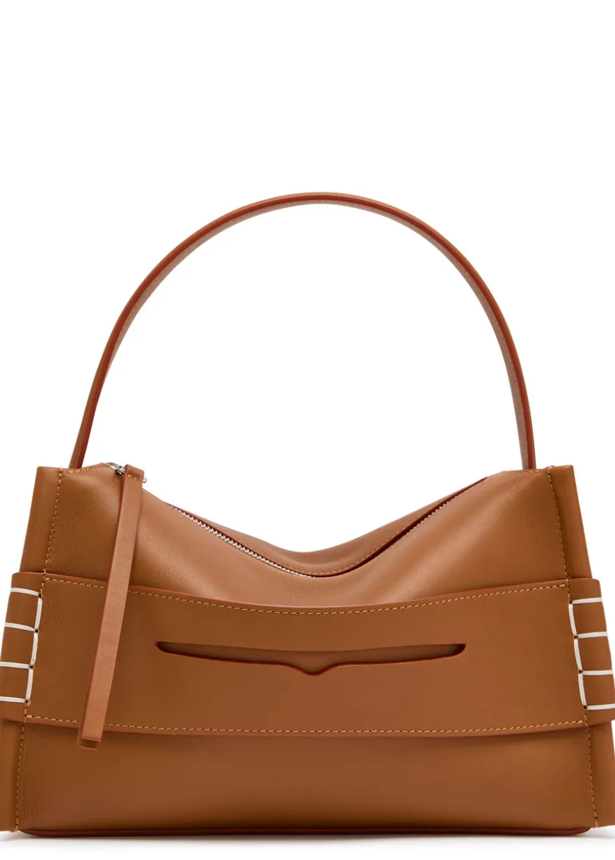 Loafer leather shoulder bag