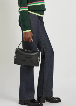 Loafer small leather top handle bag
