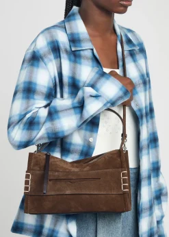 Loafer suede shoulder bag