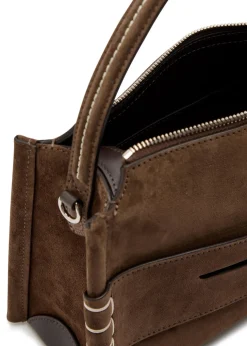 Loafer suede shoulder bag