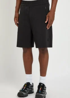 Logo-appliquéd cotton-blend shorts