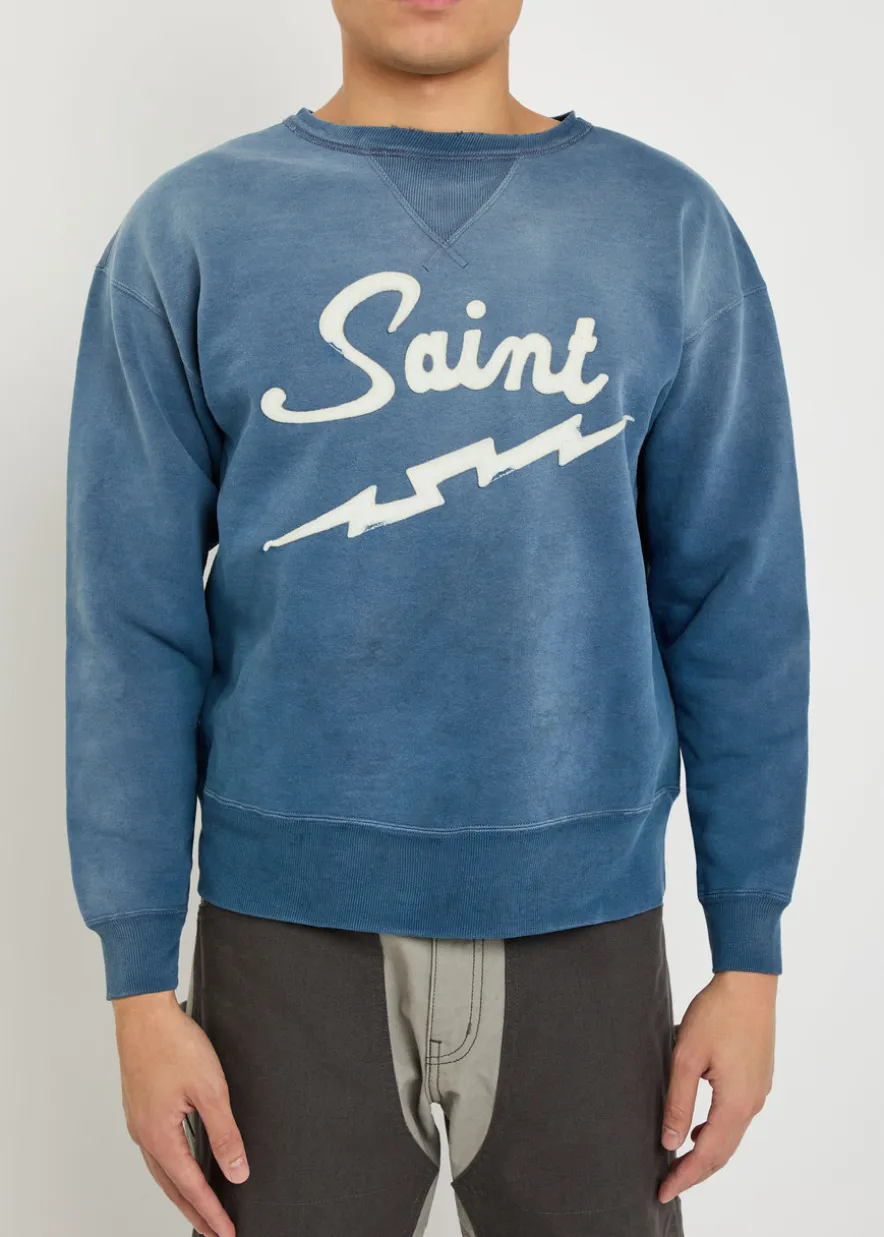 Logo-appliquéd cotton sweatshirt