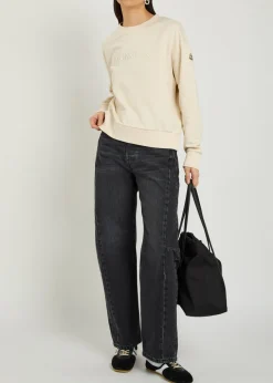 Logo-appliquéd cotton sweatshirt