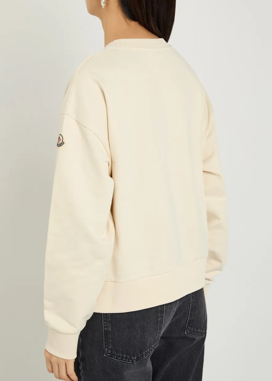 Logo-appliquéd cotton sweatshirt