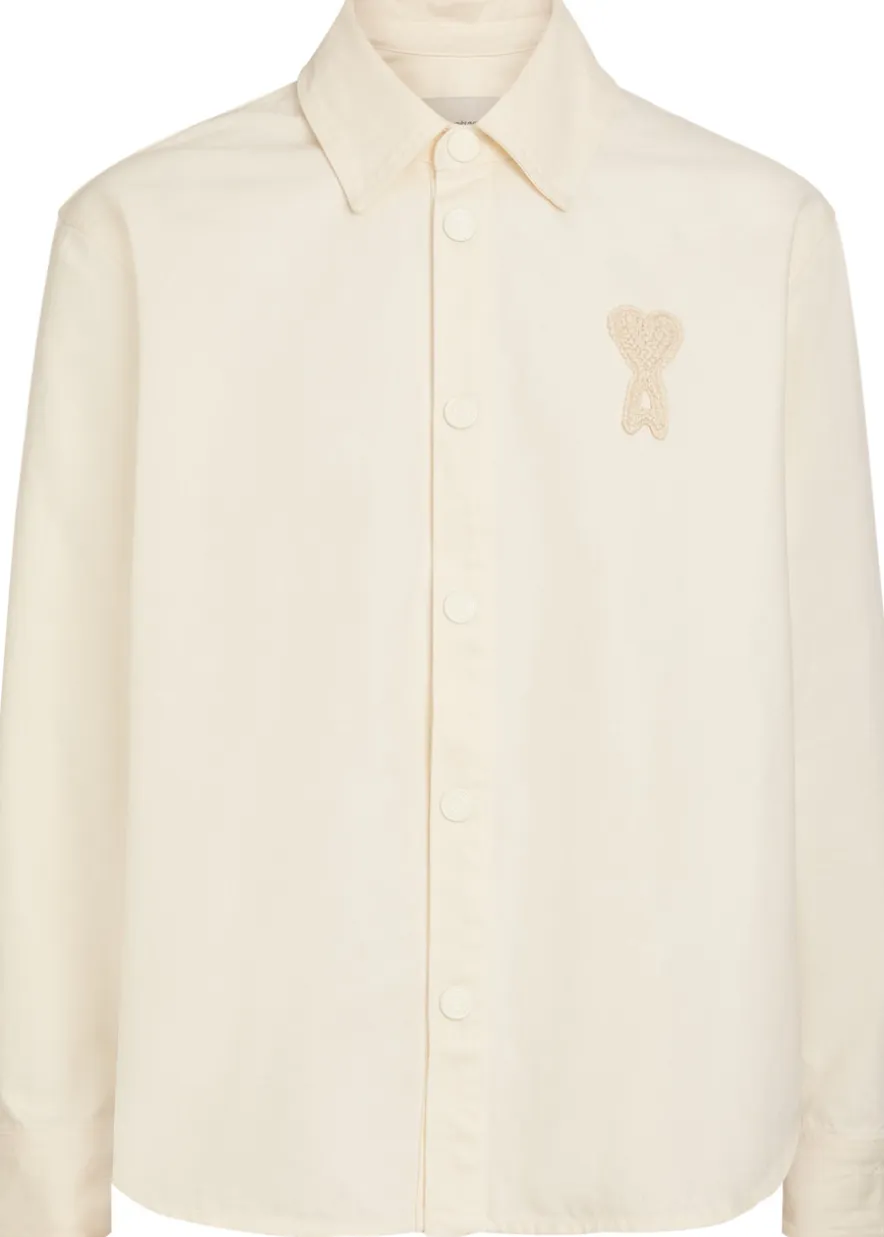 Logo-appliquéd denim overshirt