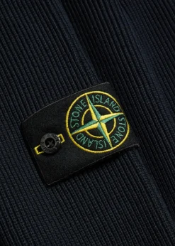 Logo-appliquéd half-zip ribbed cotton-knit jumper