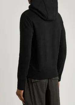 Logo-appliquéd hooded cotton sweatshirt