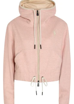 Logo-appliquéd hooded linen-blend sweatshirt