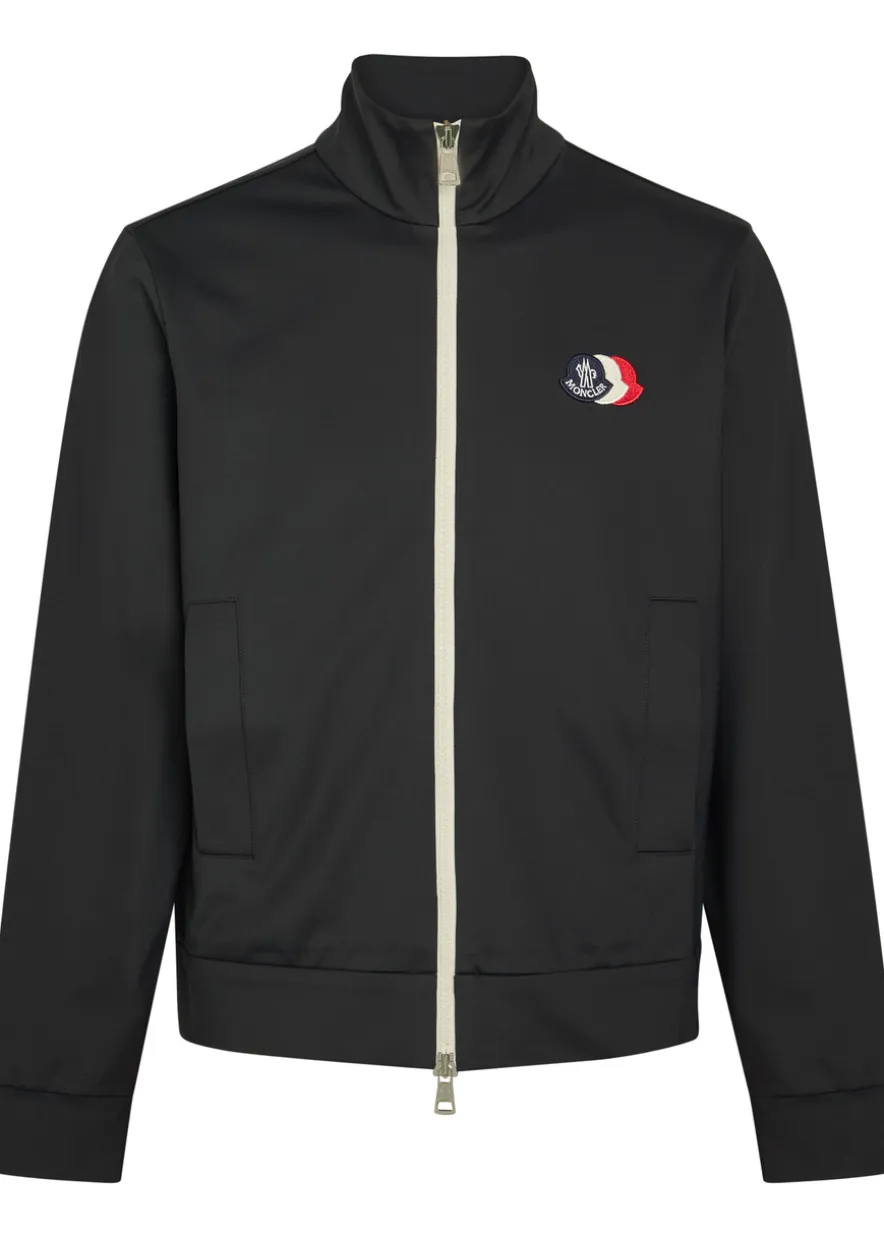 Logo-appliquéd jersey jacket