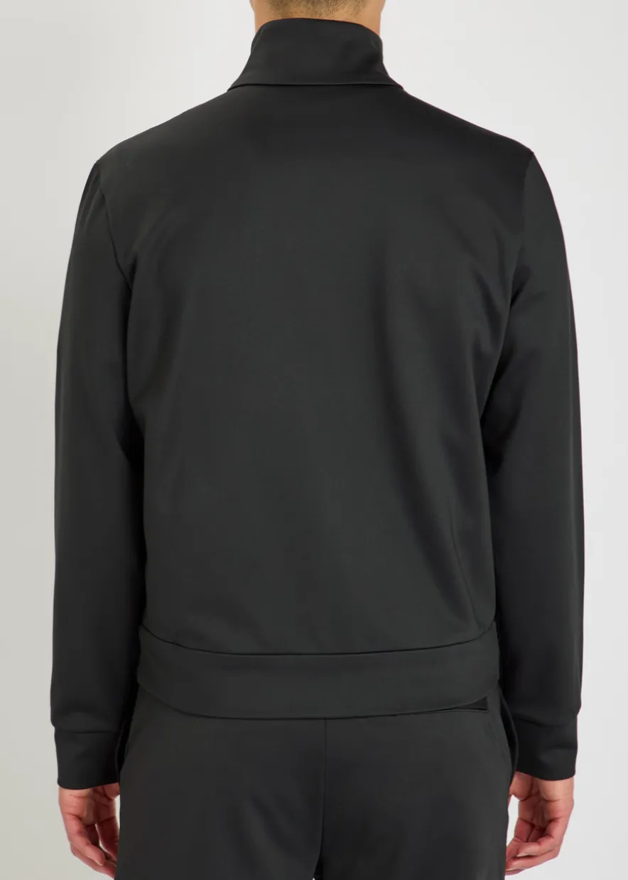 Logo-appliquéd jersey jacket