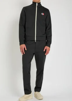 Logo-appliquéd jersey jacket