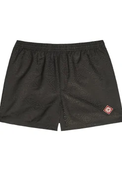 Logo-appliquéd monogram shell swim shorts