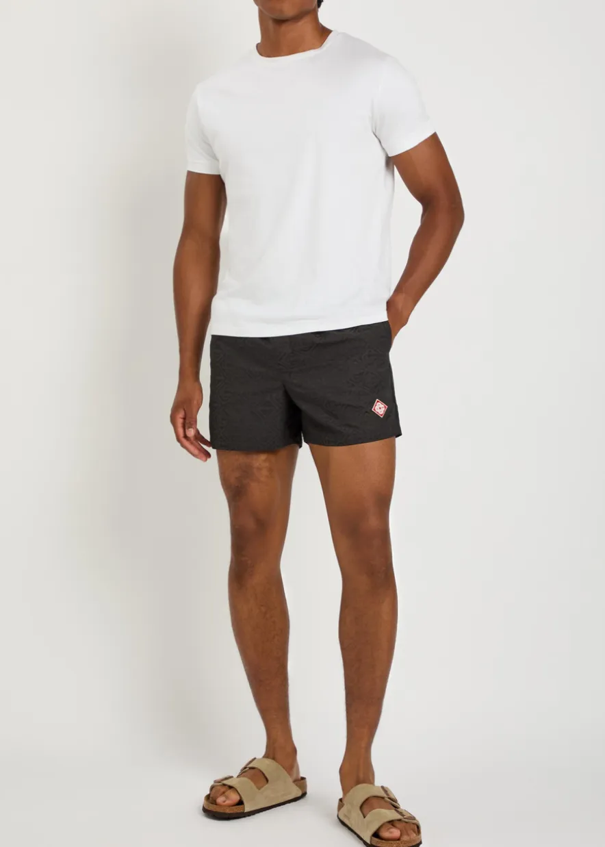 Logo-appliquéd monogram shell swim shorts
