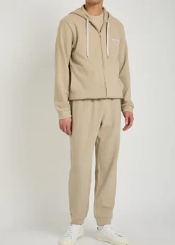 Logo-appliquéd piqué cotton-blend sweatpants
