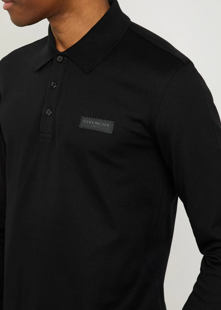 Logo-appliquéd piqué cotton polo shirt