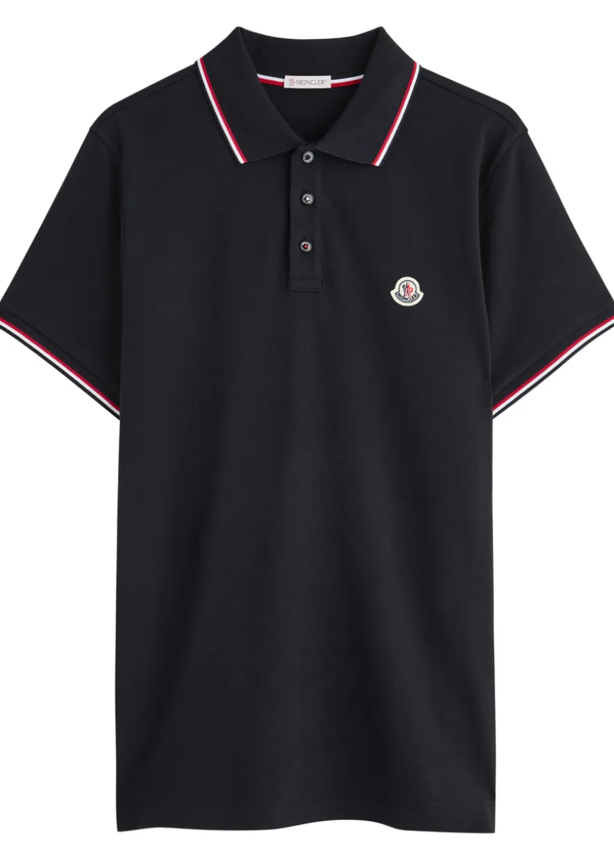Logo-appliquéd piqué cotton polo shirt