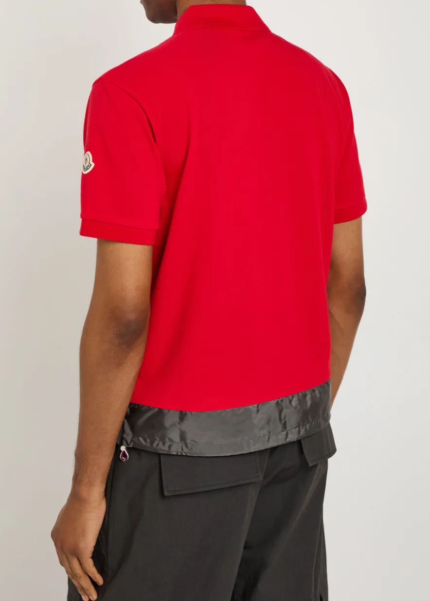 Logo-appliquéd piqué cotton polo shirt